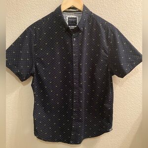Denim&Flower mens short sleeve dress shirt